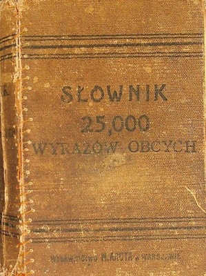 Słownik 25 00 wyrazów obcych 1913 r