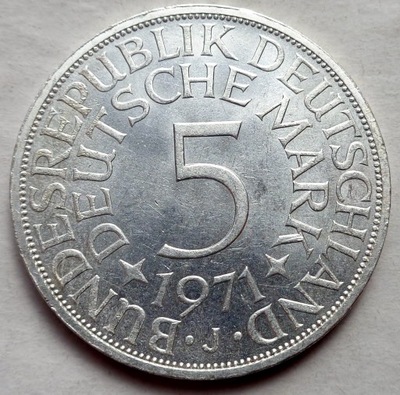 Niemcy - 5 marek - 1971 J - srebro