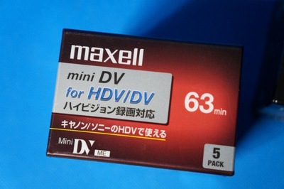 KASETA DO KAMER MAXELL HDV HD Mini DV DVC 63 / 94 min