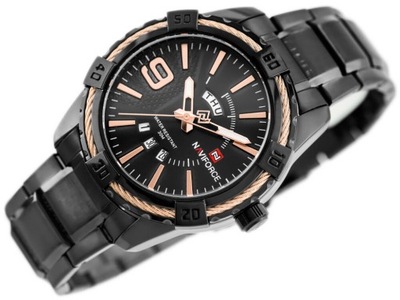 ZEGAREK MĘSKI NAVIFORCE - NF9117 (zn059c) - black/