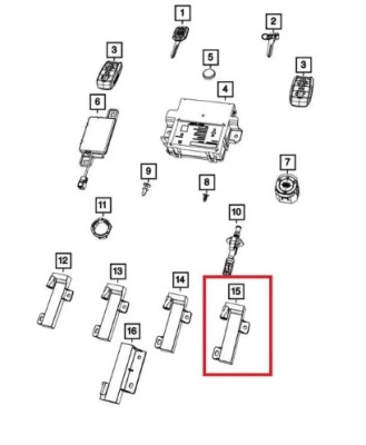 Ram 1500 19 do 24 антена модуль keyless безключовий двері dodge фото №1