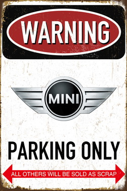 Tablica Ozdobna Blacha Mini Parking Only
