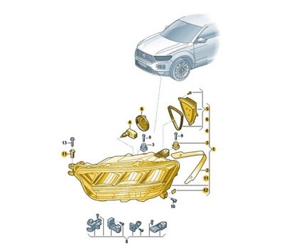 Фара діодний str.lewa vw t-roc oe: 2ga941005f фото №1