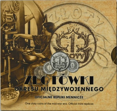 złotówki zestaw monet replik z okresu międzywojennego 2006 8 sztuk
