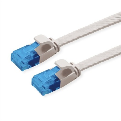 Kabel sieciowy LAN UTP Cat.6A RJ45 płaski szary 5m