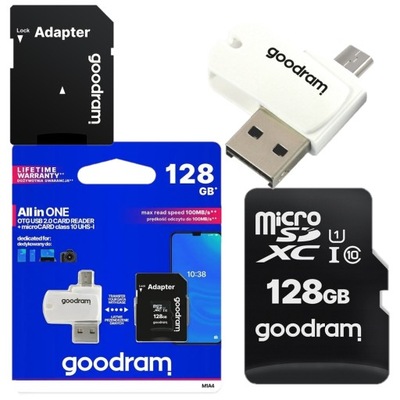 KARTA PAMIĘCI MICROSD SDXC 128GB ANDROID GOODRAM