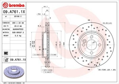 DISCO HAM. PARTE DELANTERA XTRA FRONT MINI  