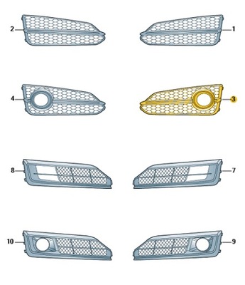 РЕШЕТКА БАМПЕРА ЛЕВАЯ ПЕРЕД AUDI A8 D4 РЕСТАЙЛ