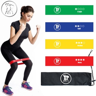 MINI BANDS ZESTAW 4 GUM DO ĆWICZEŃ FITNESS FIZJO