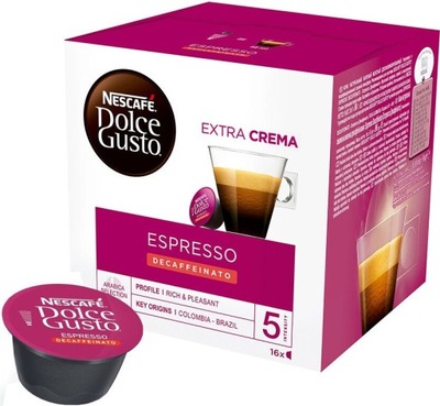 Kapsułki Nescafe Dolce Gusto Espresso Decaffeinato 16 szt.