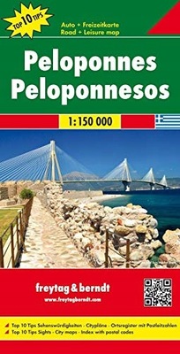 Peloponez mapa 1:150 000