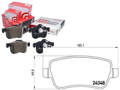 ZAPATAS DE FRENADO FIAT CROMA 05- PARTE TRASERA BREMBO  