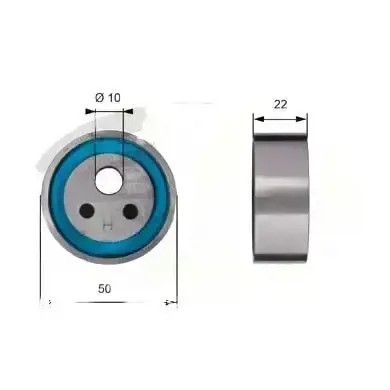 Ролик натяжителя ремень распределительного вала t41154 gates nissan фото №1