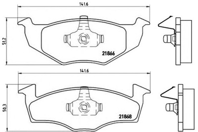 KLOCKI HAMULCOWE VW GOLF III 93-97 BREMBO