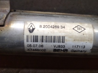 Suzuki vitara радиатор выхлопных газов 1,9ddis -129km фото №1