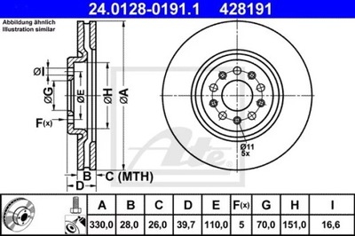 24.0128-0191.1 DISCO HAM.PRZOD ALFA 159 05-  