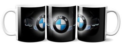 TAZA CON LOGOTIPO BMW CON NADRUKIEM + INSCRIPCIÓN REGALO  