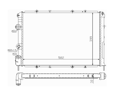 RADUADOR RENAULT MEGANE 11.95- 7700838133  