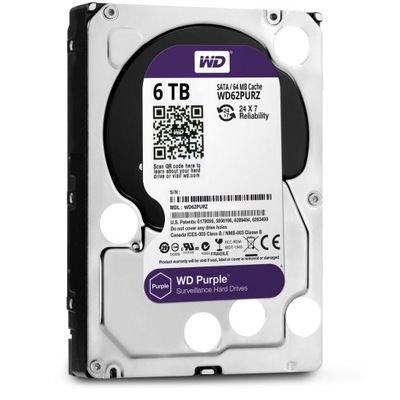 Dysk twardy HDD 6TB 3.5" WD Purple WD62PURZ