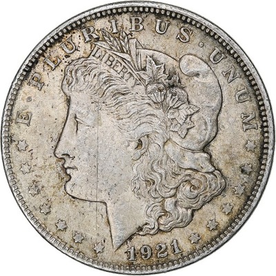 USA, Dollar, Morgan, 1921, Philadelphia, Srebro, E