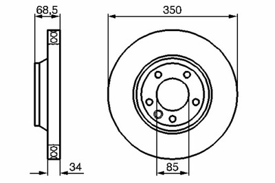 BOSCH DISCOS DE FRENADO 2 PIEZAS PARTE DELANTERA AUDI Q7 PORSCHE CAYENNE VW TOUAREG  