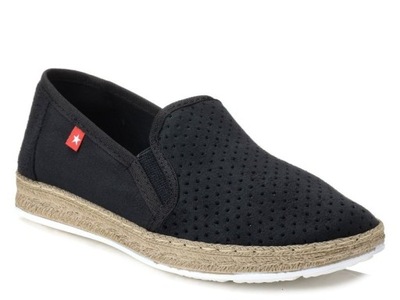 ESPADRYLE BIG STAR FF276032 CZARNE SLIP-ON 37