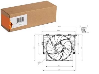 VENTILADOR DEL RADIADOR CON CUERPO BMW 1 F20 1 F21 2 F22 F87 2 F23 3 F30  