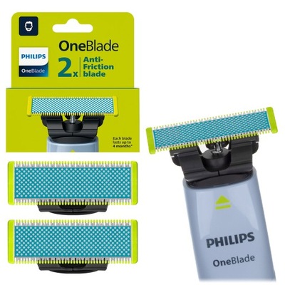 2x PHILIPS ONE BLADE OSTRZA DO SKÓRY WRAŻLIWEJ FIRST SHAVE QP225 ORYGINALNE