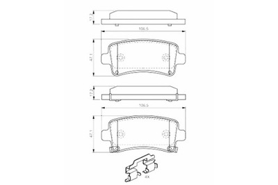 Bosch тормозные колодки тормозные задняя buick lae chevrolet malibu opel insignia a фото №1