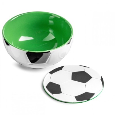 MISKA PIŁKARZA Z FUTBOLOWĄ PODKŁADKĄ