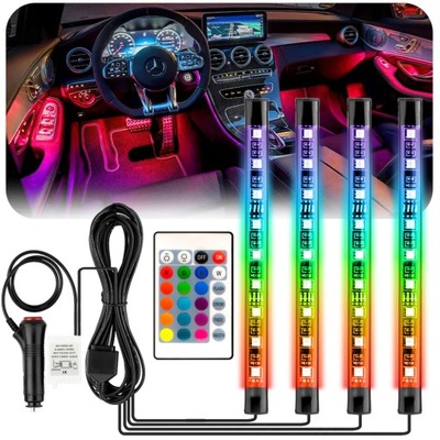 ILUMINACIÓN DIODO LUMINOSO LED RGB INTERIOR AUTO CABINAS COCHE  