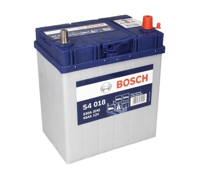 АКУМУЛЯТОР BOSCH S4 018 40AH 330A JAPAN ПРАВА+