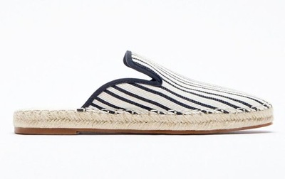 ZARA NOWE TEKSTYLNE KLAPKI BUTY MULE ESPADRYLE 39