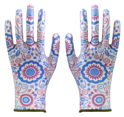 GUANTES OGRODOWE W FLORES Z NITRYLEM TAMAÑO 9  