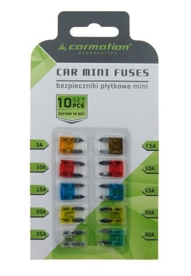 FUSES FLAT MINI SET 5A - 30A 10SZT  