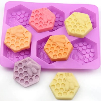 Forma silikonowa do mydła plaster miodu pszczoła