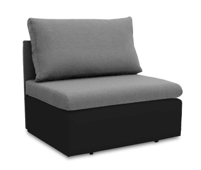 Sofa fotel z funkcją spania TOLEDO SZARY/CZARNY
