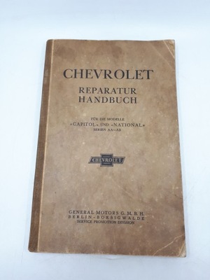 Książka serwisowa Chevrolet Berlin 1929 j niemiecki oryginał