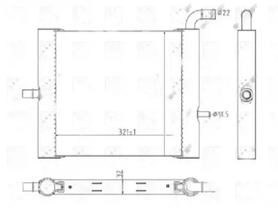 Радіатор води 59176 nrf land rover discovery фото №1