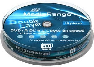 MediaRange DVD+R DL 8.5 GB 8x 10 sztuk (MR466)