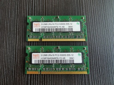 Pamięć RAM SO-DIMM 512 MB 667 MHz DDR2