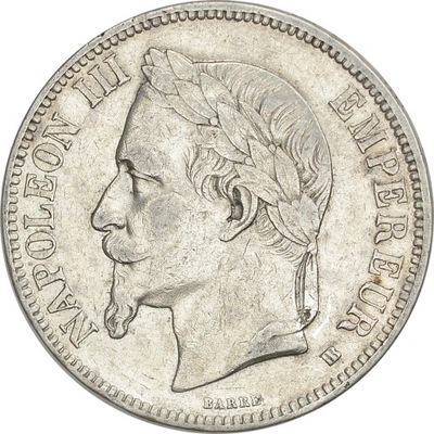 17.FRANCJA, NAPOLEON III, 5 FRANKÓW 1868 BB