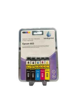 KOLOROWY TUSZ DO DRUKARKI EPSON 603 5SZT