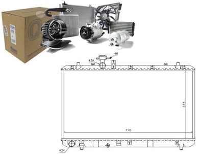 NISSENS РАДИАТОР ДВИГАТЕЛЯ FIAT SEDICI SUZUKI SX4 1