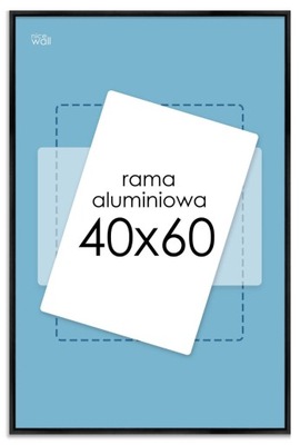 Ramka aluminiowa A2 40x60 cm 60x40 cm Czarna