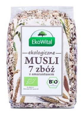 Musli 7 zbóż z amarantusem BIO 300 g (EKOWITAL) EKOWITAL