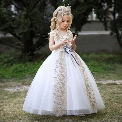Haftowana sukienka księżniczki dla dziewczynek