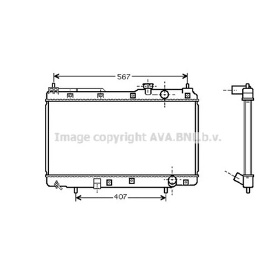 CHLODNICA, SISTEMA DE REFRIGERACIÓN DEL MOTOR AVA QUALITY COOLING HD2175  