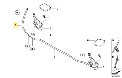 BMW X5 E70 X6 E71 CABLE LIMPIAPARABRISAS 7267800 CON  