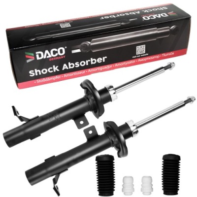 Амортизаторы + отбойники перед x2 ford fiesta v 01- daco germany фото №1